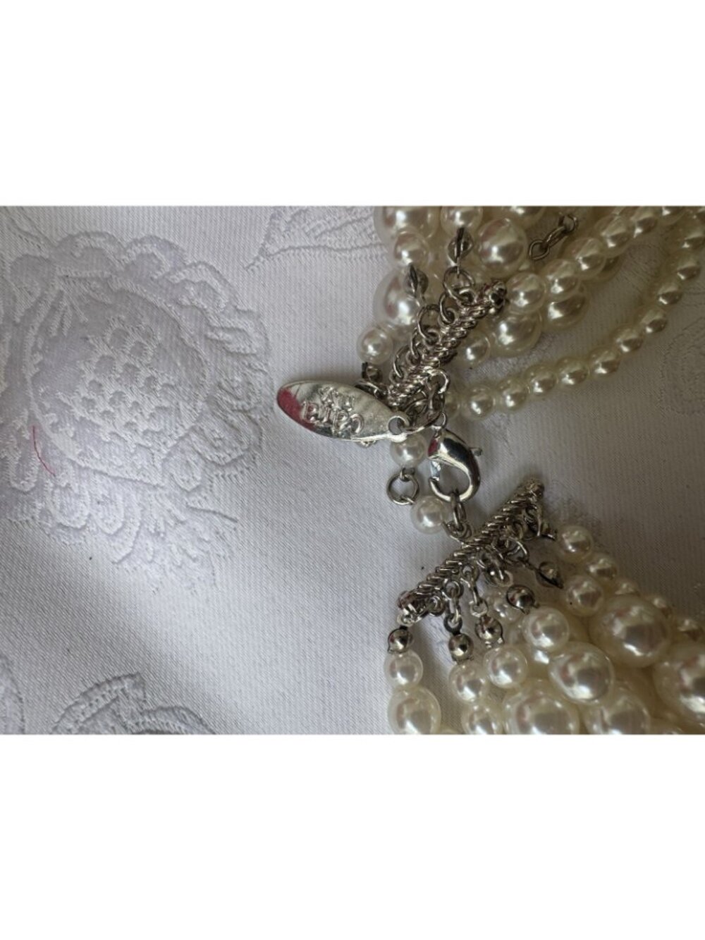 Nordstrom Cara NY Chunky Faux Pearl Layered Necklace Statement Vintage Style NEW - Picture 5 of 5
